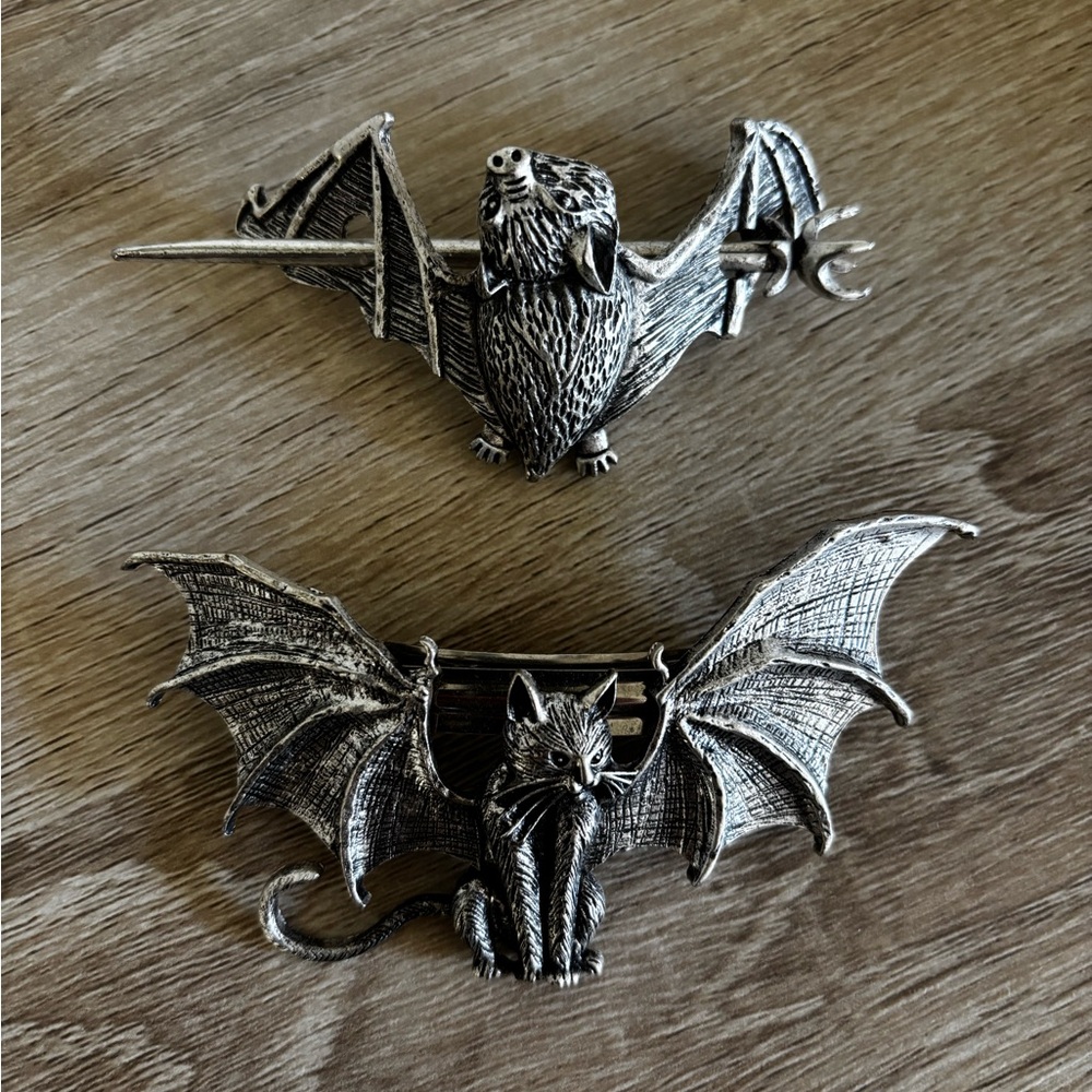Gothic hair clip & pin set
